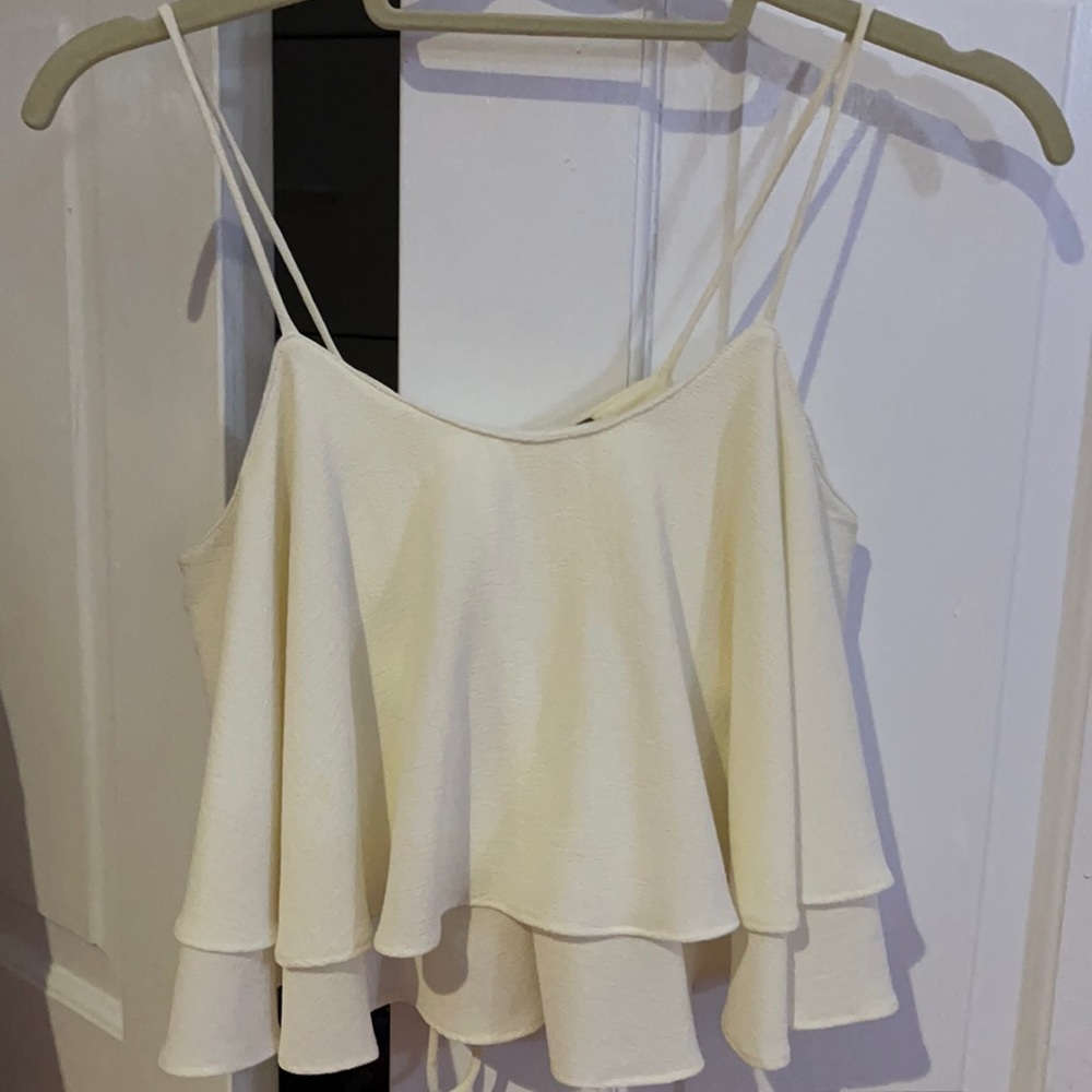 free people ruffled top